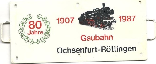 Erinnerungsschildchen für die Fahrt am 01.Mai 1987 (Bild: Privat)