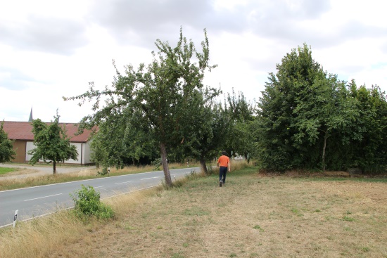 Der Wiesenweg mündet ein in die Siedlung (Bild: Björn Neckermann) Der Wiesenweg mündet ein in die Siedlung (Bild: Björn Neckermann)