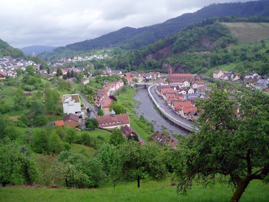 Blick auf den Ort Weisenbach an der Murg (Bild: © Heinz Zoller / NaturFreunde Rastatt)