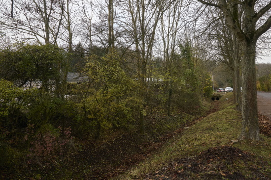 Der Graben ist fast vollständig von der Laubmenge befreit (Bild: © Michael Schiller)