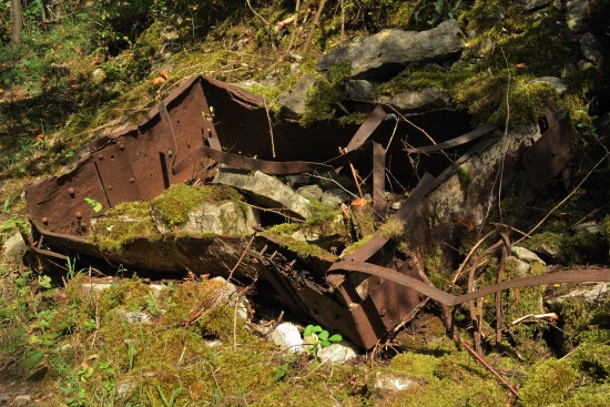 Verrosteter ehemaliger Rollwagen (Foto: © Thomas Langhirt)