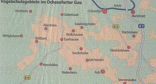 Vogelschutzgebiete im Ochsenfurter Gau Vogelschutzgebiete im Ochsenfurter Gau
